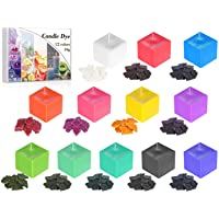 AJOXEL 12 Colores Tintes para Velas DIY Tinte de Cera Kit Materiales para Hacer Velas para Cera de Soja-Parafina-Cera de…